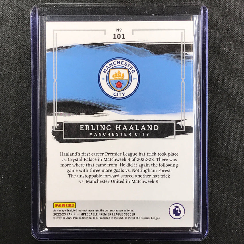 2022-23 Impeccable Epl Erling Haaland Base Emerald Green 5/5