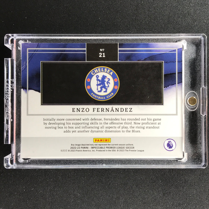 2022-23 Impeccable Epl Enzo Fernandez Rookie Troy Ounce Silver Metal Logo 5/36