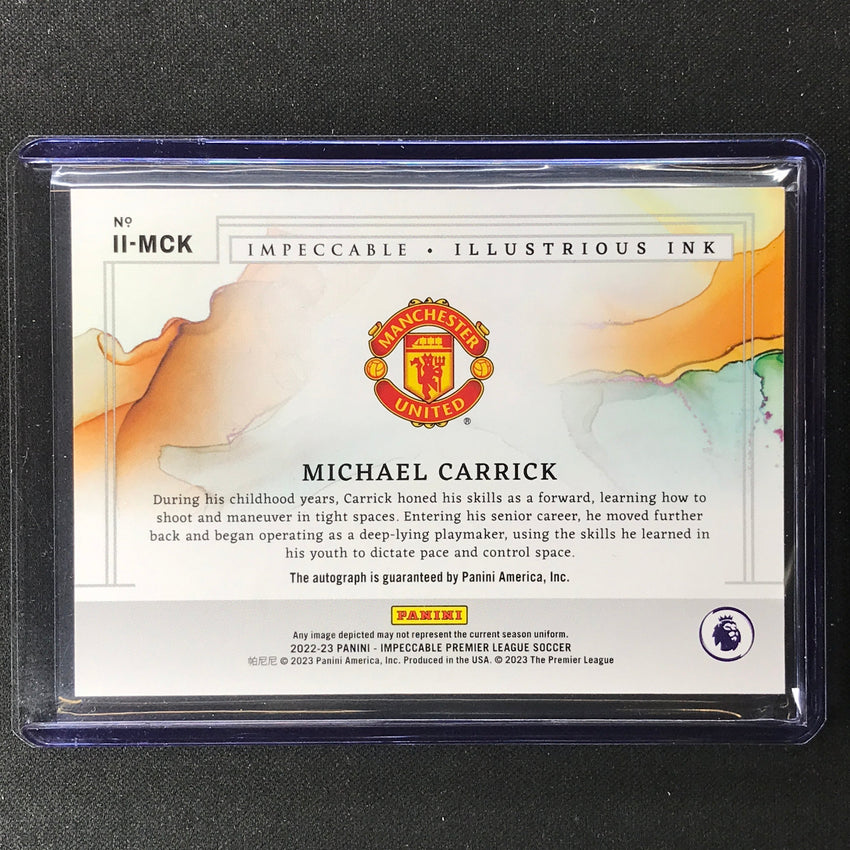 2022-23 Impeccable Epl Michael Carrick Illustrious Ink Auto Emerald Green 3/5