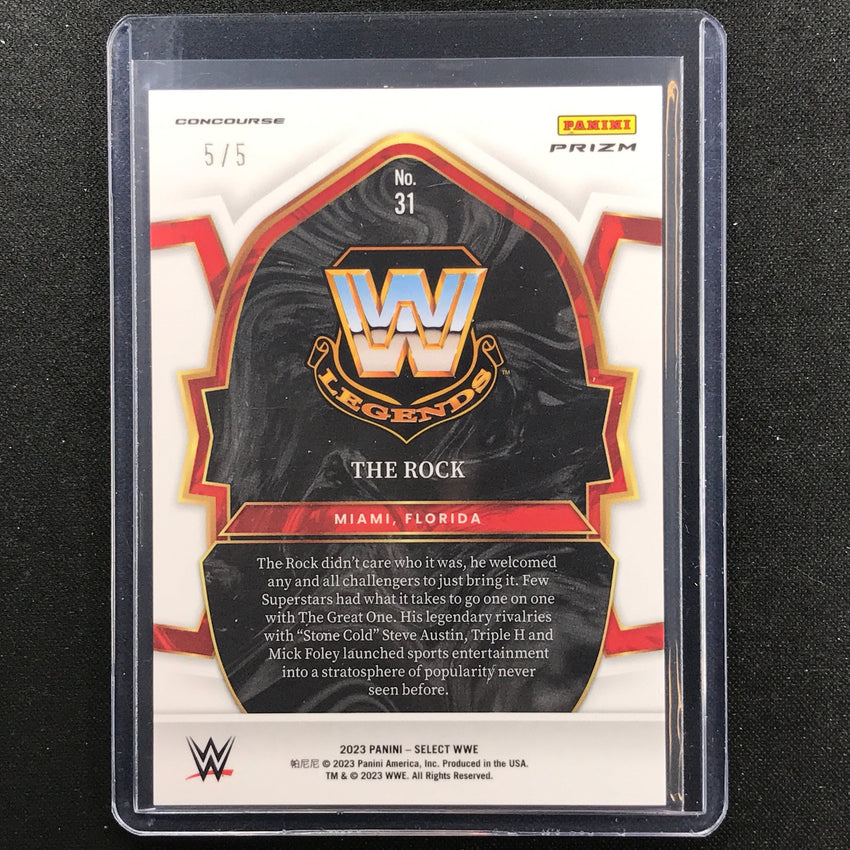 2023 Select Wwe The Rock Concourse Green 5/5