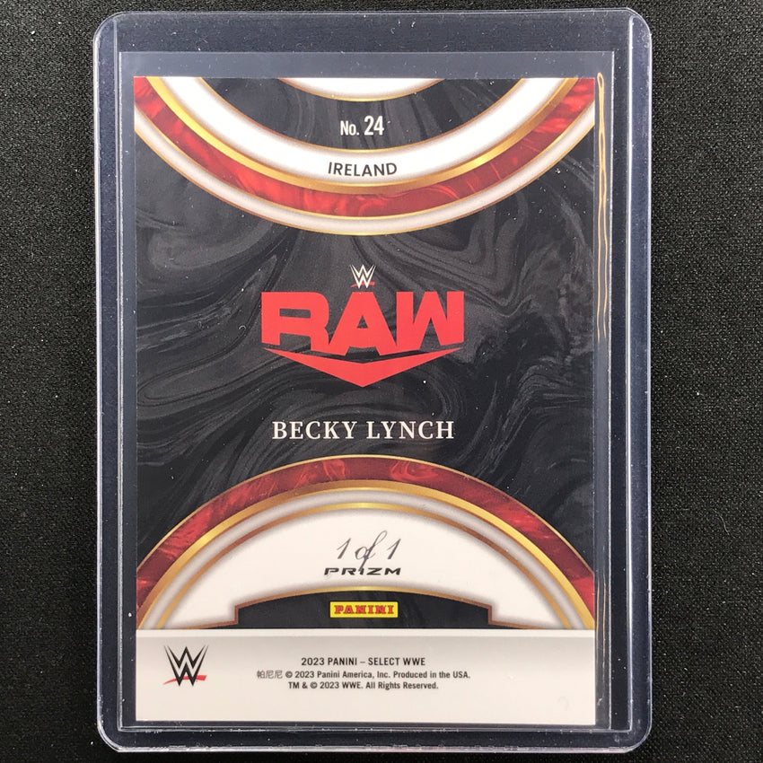 2023 Select Wwe Becky Lynch Global Icons Black Prizm 1/1