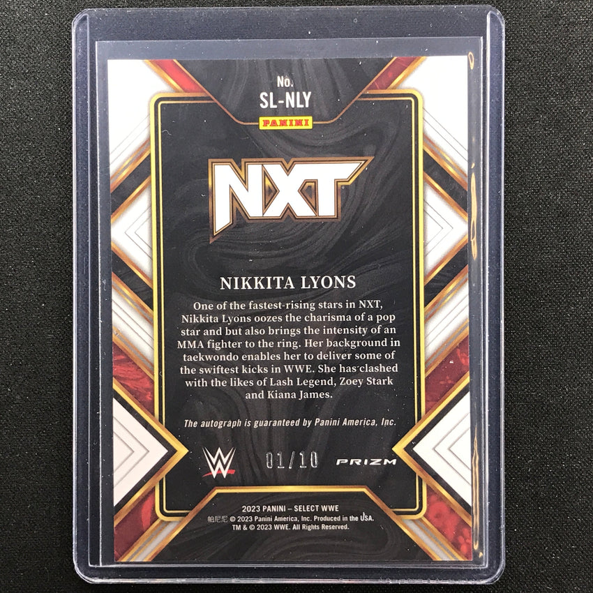 2023 Select Wwe Nikkita Lyons Signature Selections Auto Gold Prizm 1/10