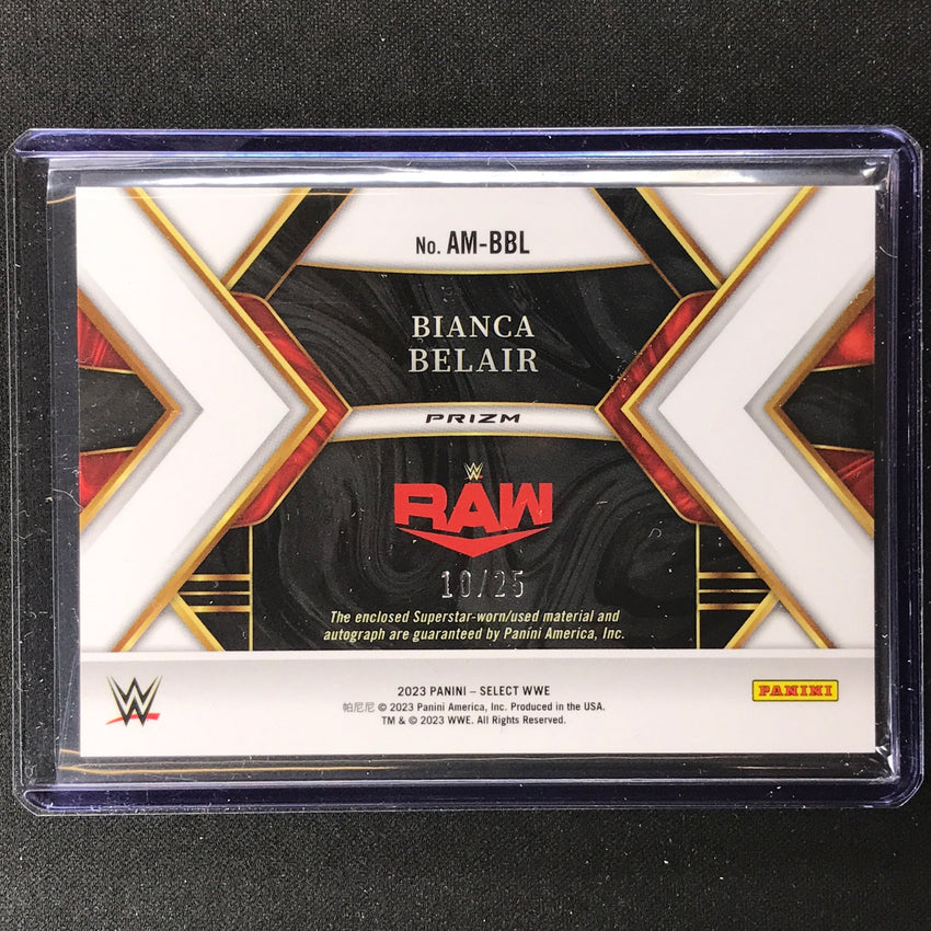 2023 Select Wwe Bianca Belair Autographed Memorabilia Patch Auto Tie-dye 10/25