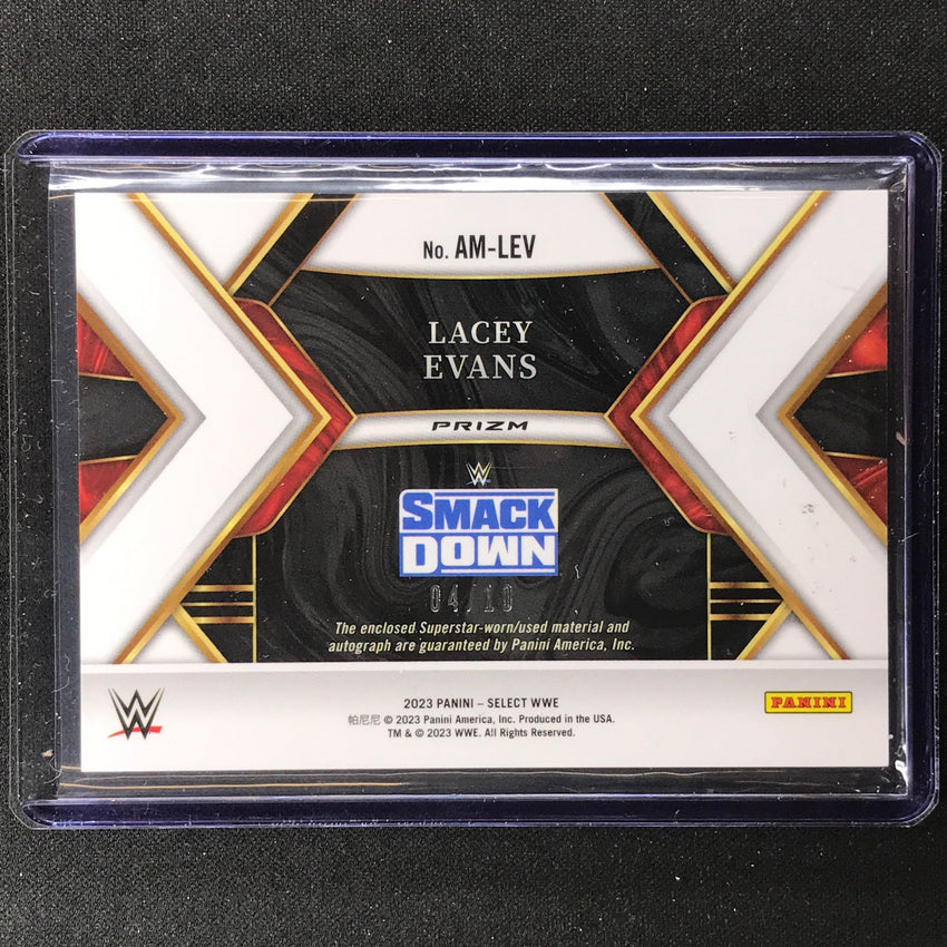 2023 Select Wwe Lacey Evans Autographed Memorabilia Patch Auto Gold Prizm 4/10