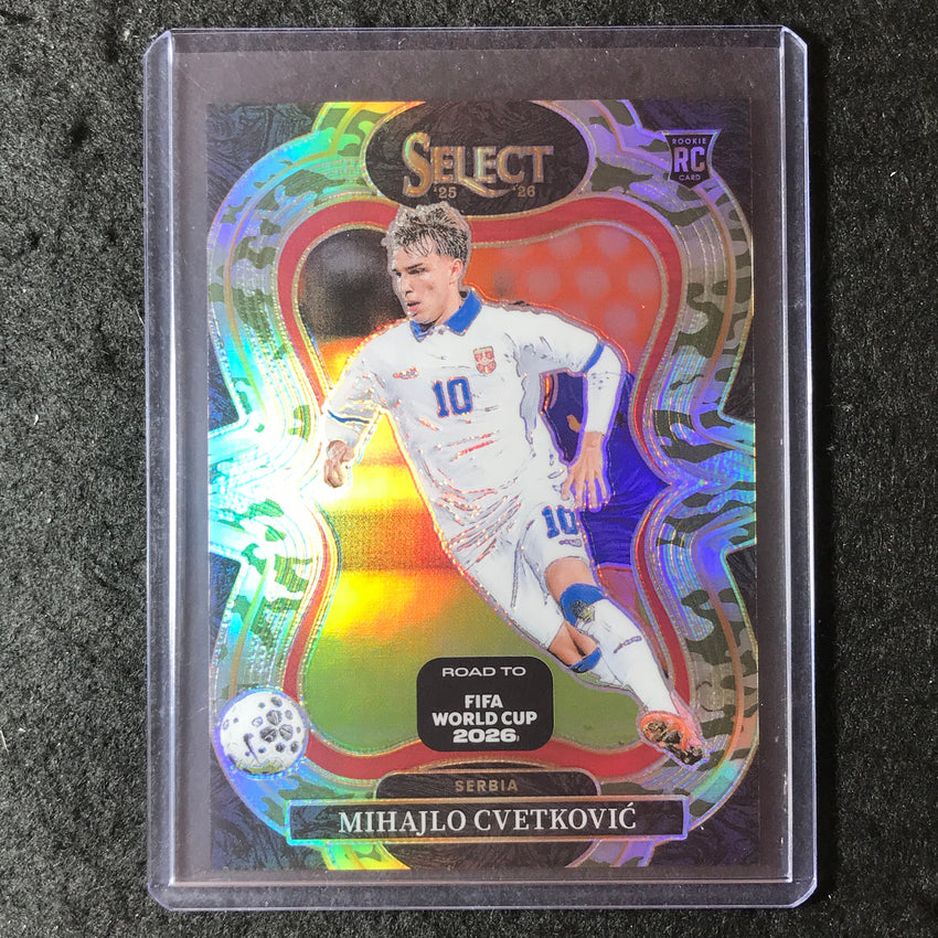 2025-26 Select Road to World Cup MIHAJLO CVETKOVIC Rookie Mezzanine Camo 127/199