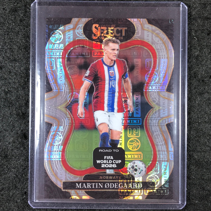 2025-26 Select Road to World Cup MARTIN ODEGAARD Mezzanine Panini Logo 27/61