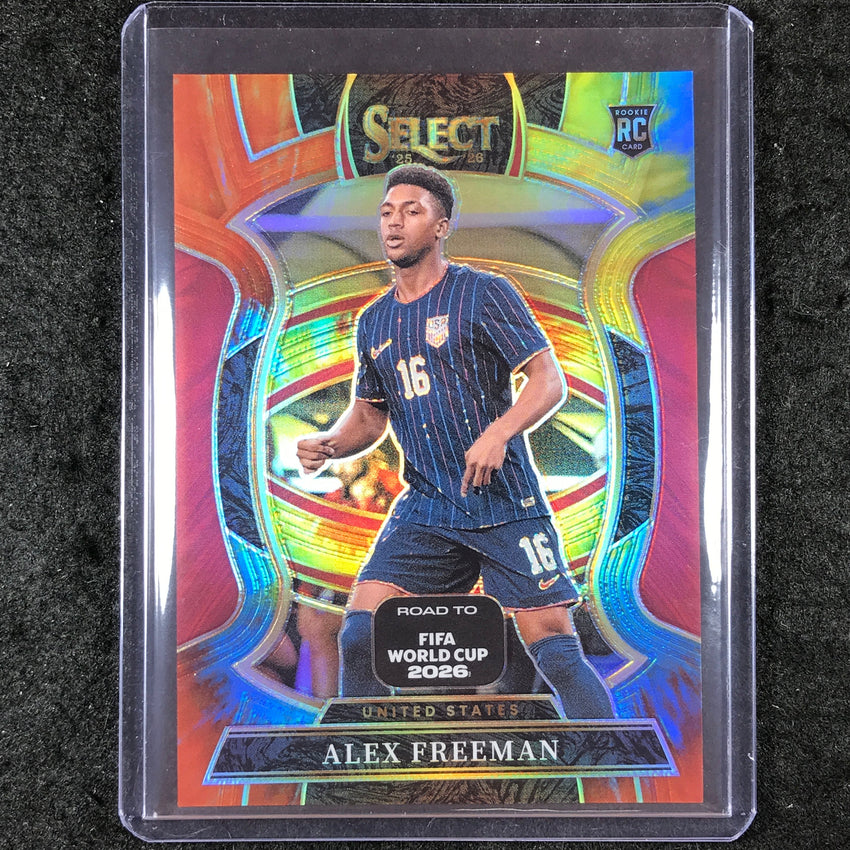 2025-26 Select Road to World Cup ALEX FREEMAN Rookie Terrace Tie-Dye 19/25 #82