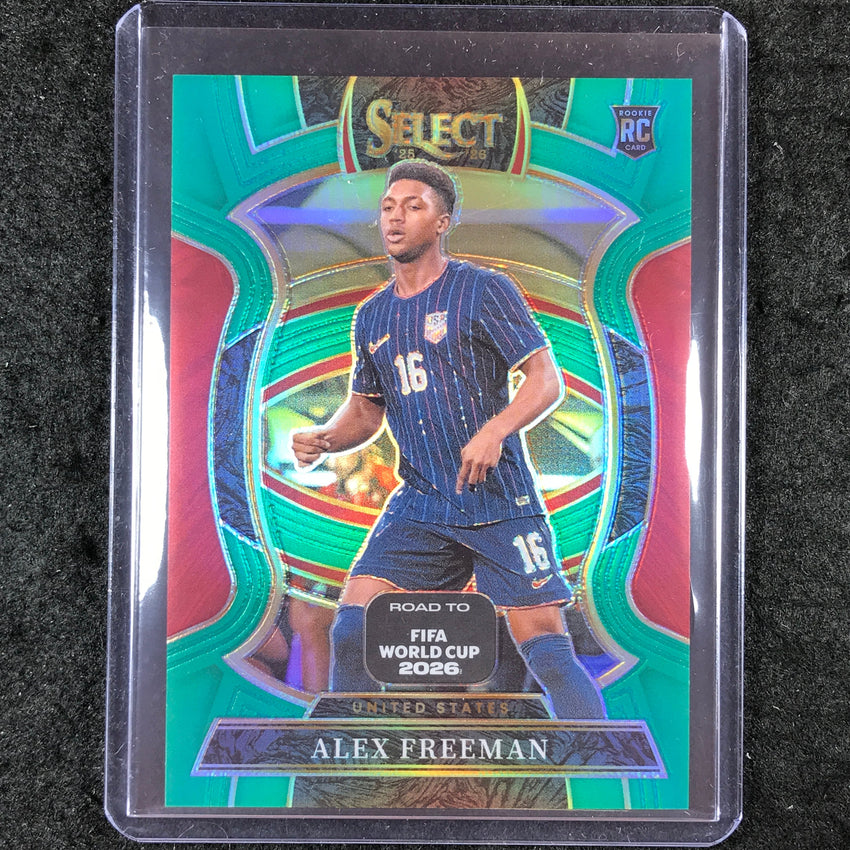 2025-26 Select Road to World Cup ALEX FREEMAN Rookie Terrace Green 2/5 #82