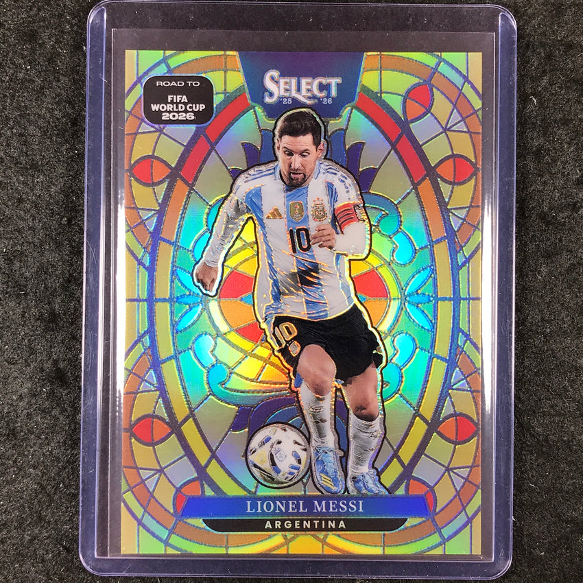 2025-26 Select Road to World Cup LIONEL MESSI Stained Glass SSP #10