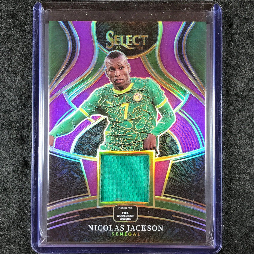 2025-26 Select Road to World Cup NICOLAS JACKSON Select Memorabilia Purple 28/99