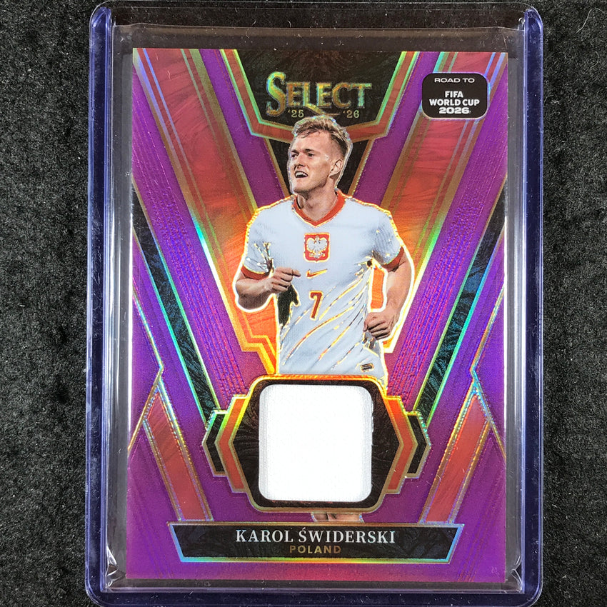 2025-26 Select Road to World Cup KAROL SWIDERSKI Select Swatches Purple 66/99