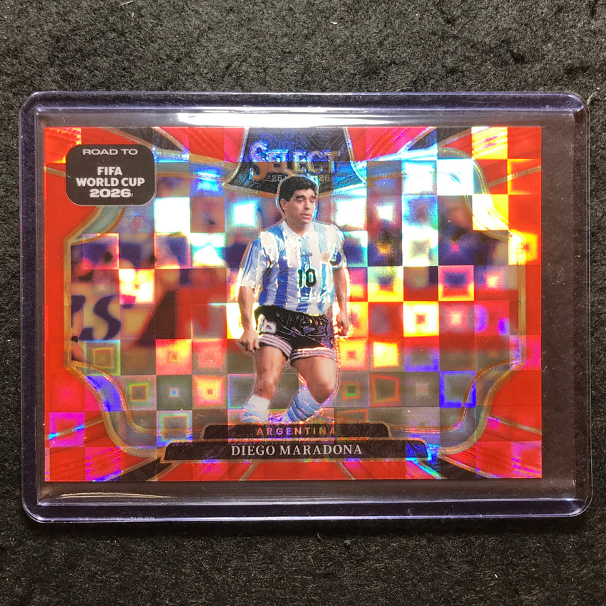 2025-26 Select Road to World Cup DIEGO MARADONA Field Level Red Pandora #248