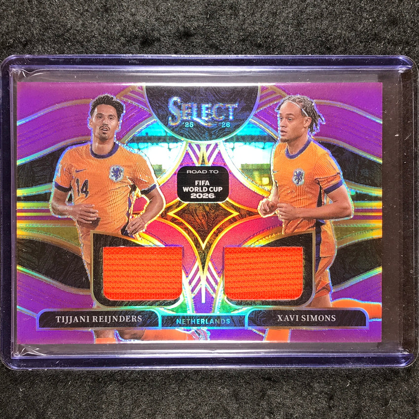 2025-26 Select Road to World Cup REIJNDERS SIMONS Dual Swatches Purple 6/99