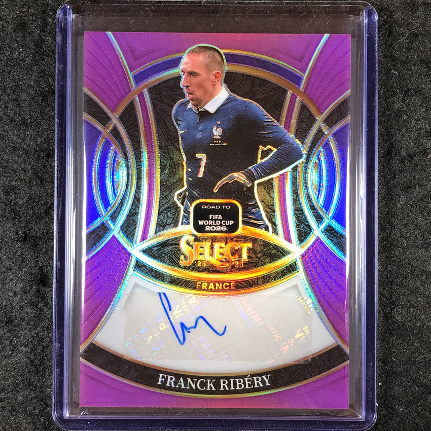 2025-26 Select Road to World Cup FRANCK RIBERY Signatures Auto Purple 76/99