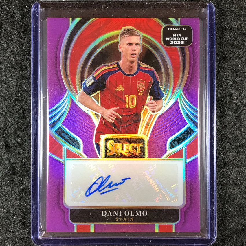 2025-26 Select Road to World Cup DANI OLMO Select Signatures Auto Purple 47/49