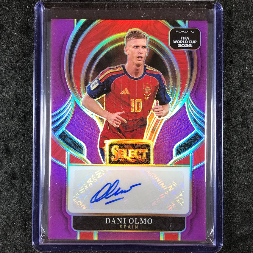 2025-26 Select Road to World Cup DANI OLMO Select Signatures Auto Purple 36/49