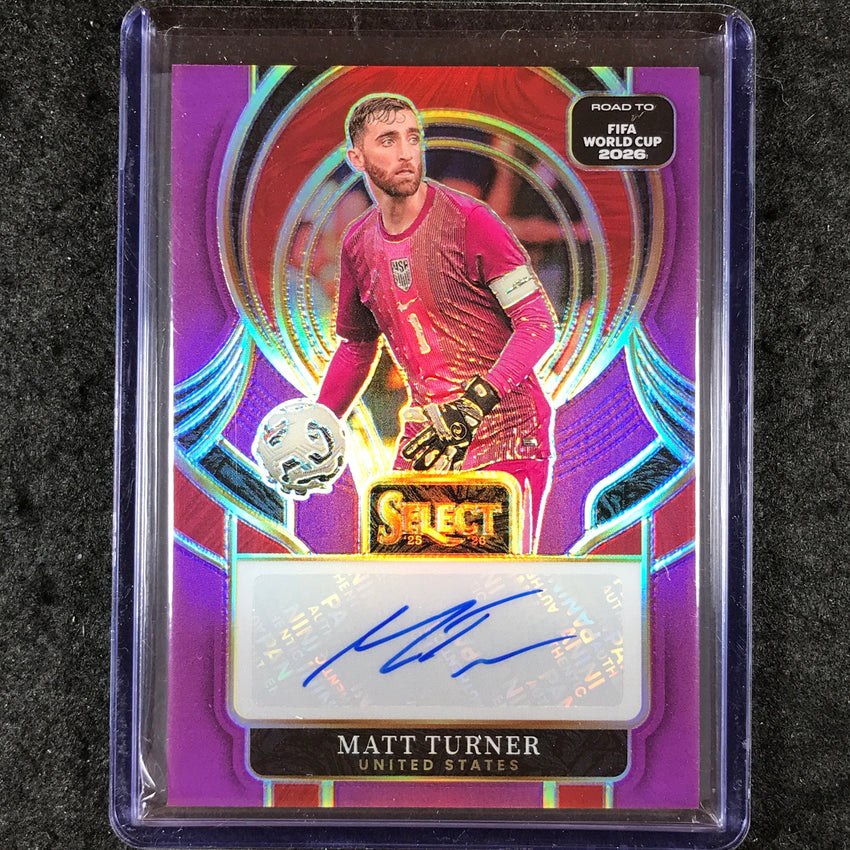 2025-26 Select Road to World Cup MATT TURNER Select Signatures Auto Purple 45/99