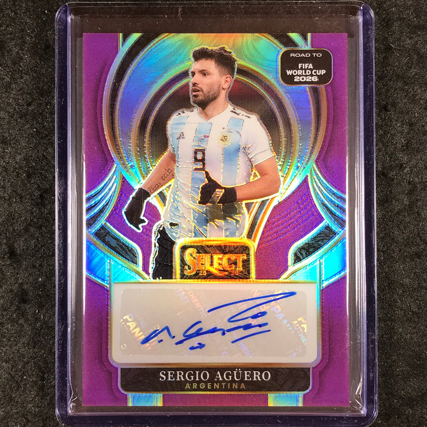 2025-26 Select Road to World Cup SERGIO AGUERO Select Signatures Auto 36/99