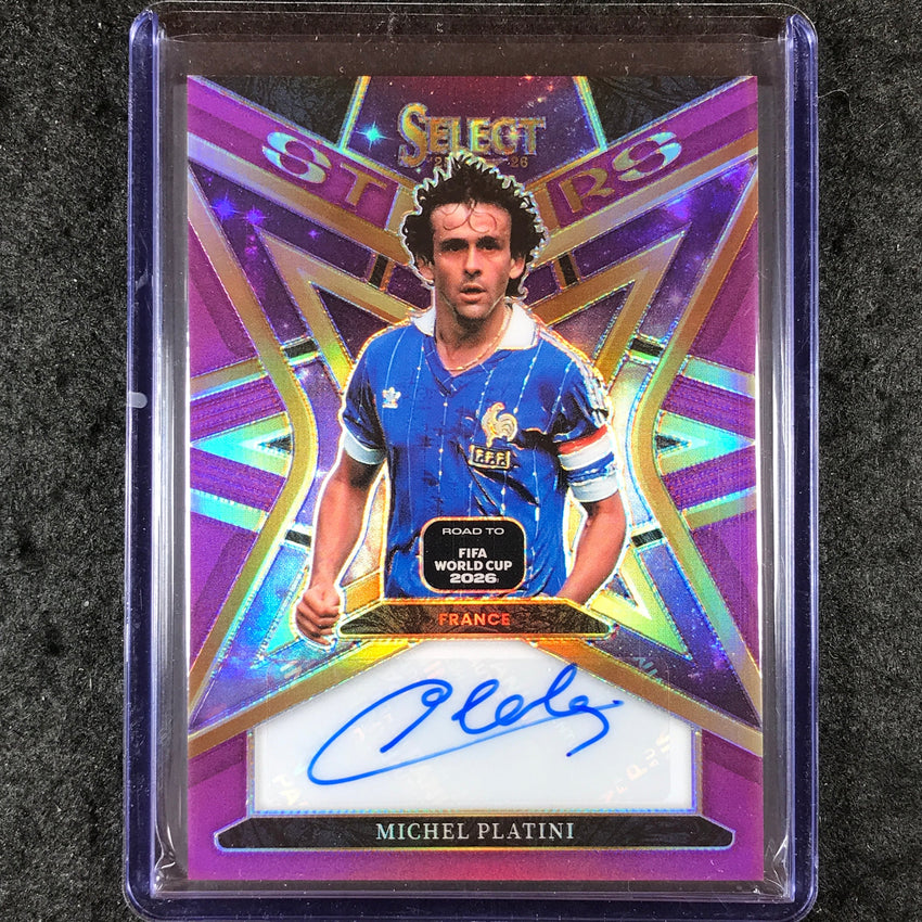 2025-26 Select Road to World Cup MICHEL PLATINI Stars Auto Purple 94/99