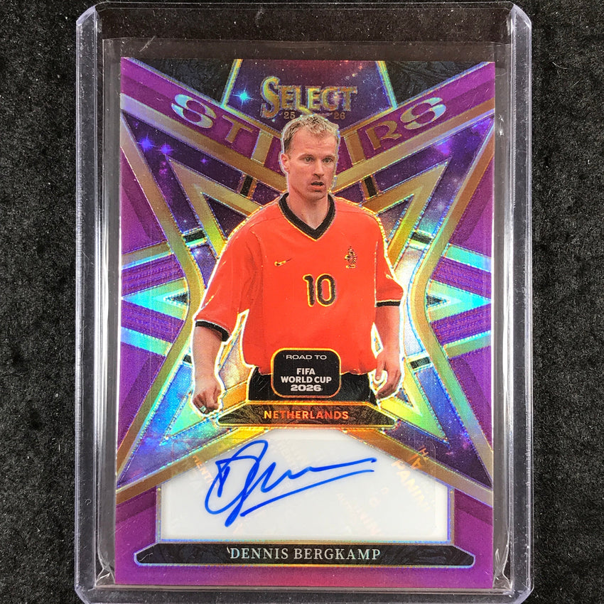 2025-26 Select Road to World Cup DENNIS BERGKAMP Stars Auto Purple 27/49