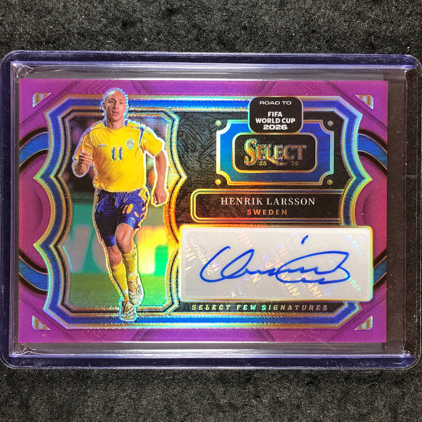 2025-26 Select Road to World Cup HENRIK LARSSON Select Few Auto Purple 51/99