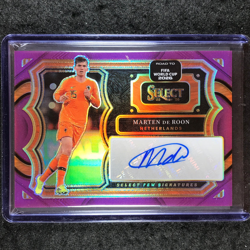 2025-26 Select Road to World Cup MARTEN DE ROON Select Few Auto Purple 12/99