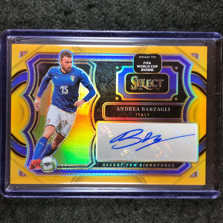 2025-26 Select Road to World Cup ANDREA BARZAGLI Select Few Auto Gold 3/5