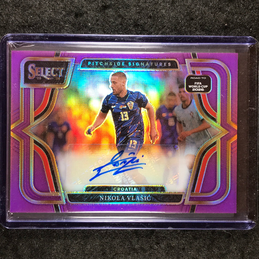 2025-26 Select Road to World Cup NIKOLA VLASIC Pitchside Signatures Purple 13/49