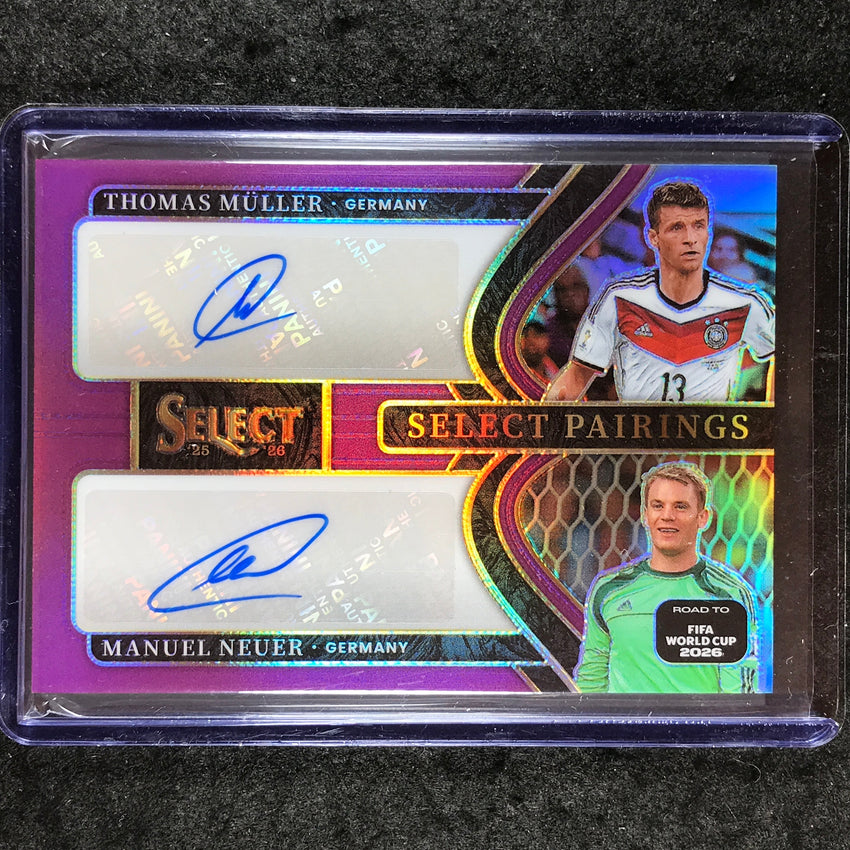 2025-26 Select Road to World Cup MULLER NEUER Pairings Dual Auto Purple 48/99