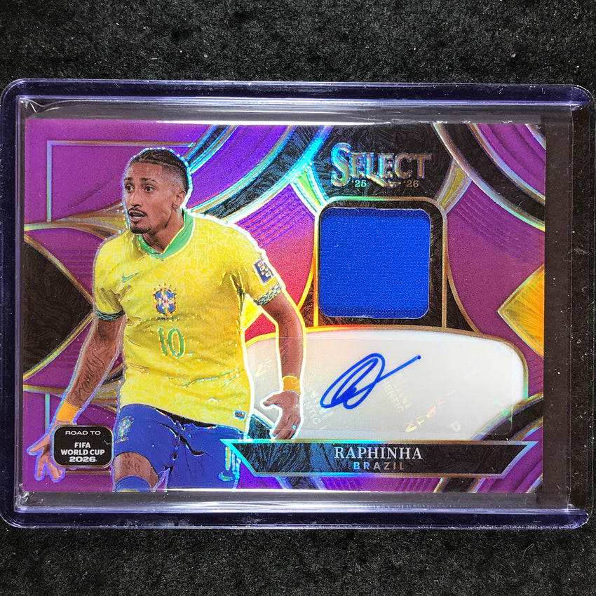 2025-26 Select Road to World Cup RAPHINHA Autographed Memorabilia Purple 27/99