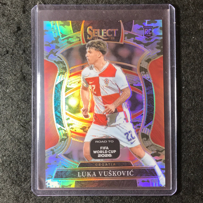 2025-26 Select Road to World Cup LUKA VUSKOVIC Rookie Terrace Camo 180/199 #36