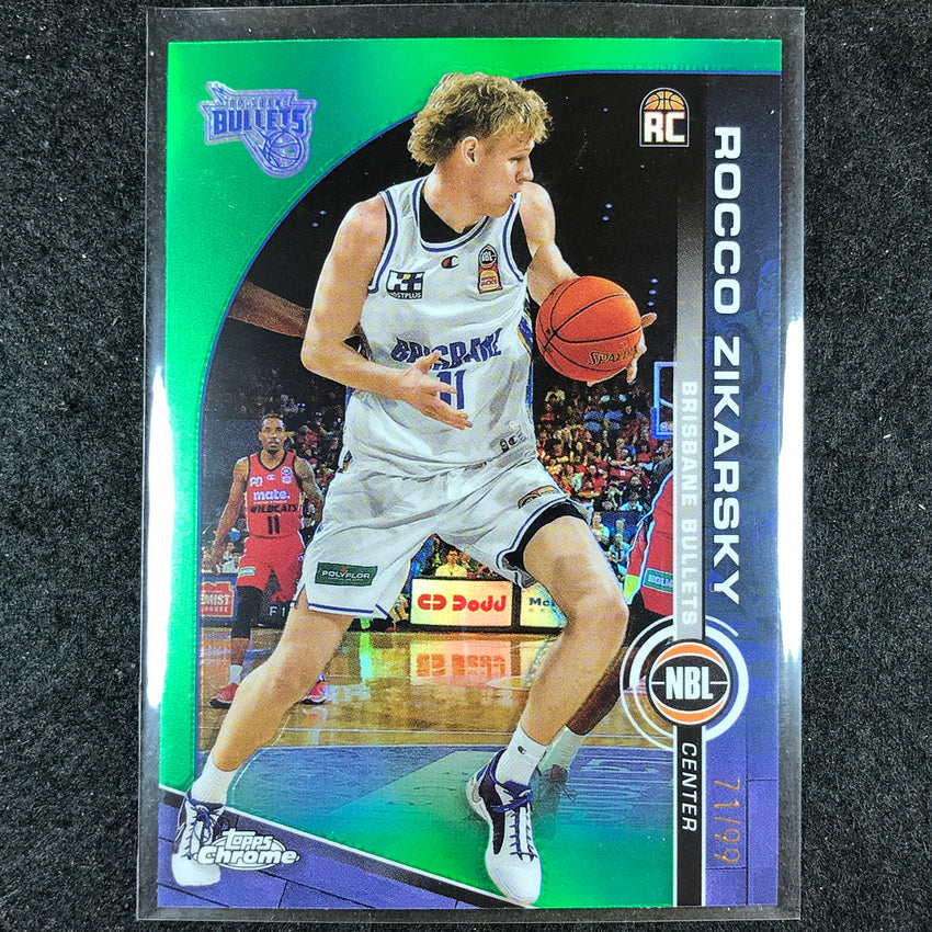 2023-24 Topps Chrome NBL ROCCO ZIKARSKY Rookie Base Green 71/99 #17
