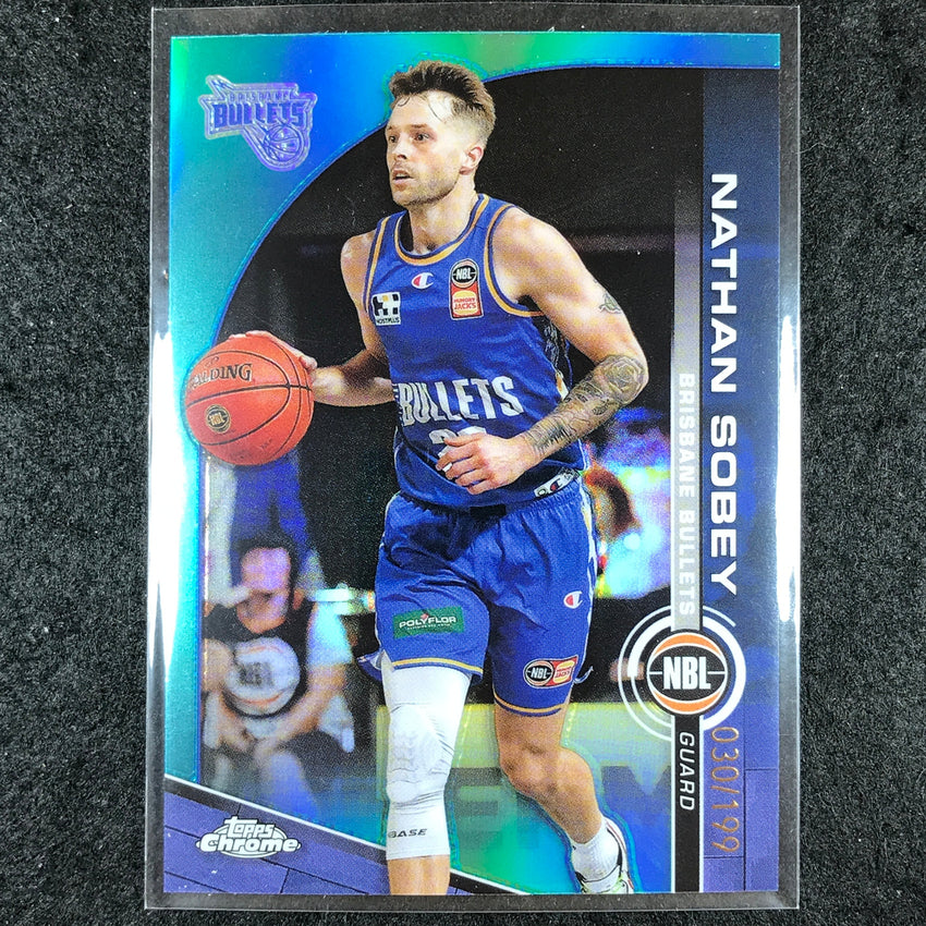 2023-24 Topps Chrome NBL NATHAN SOBEY Base Aqua 30/199 #16