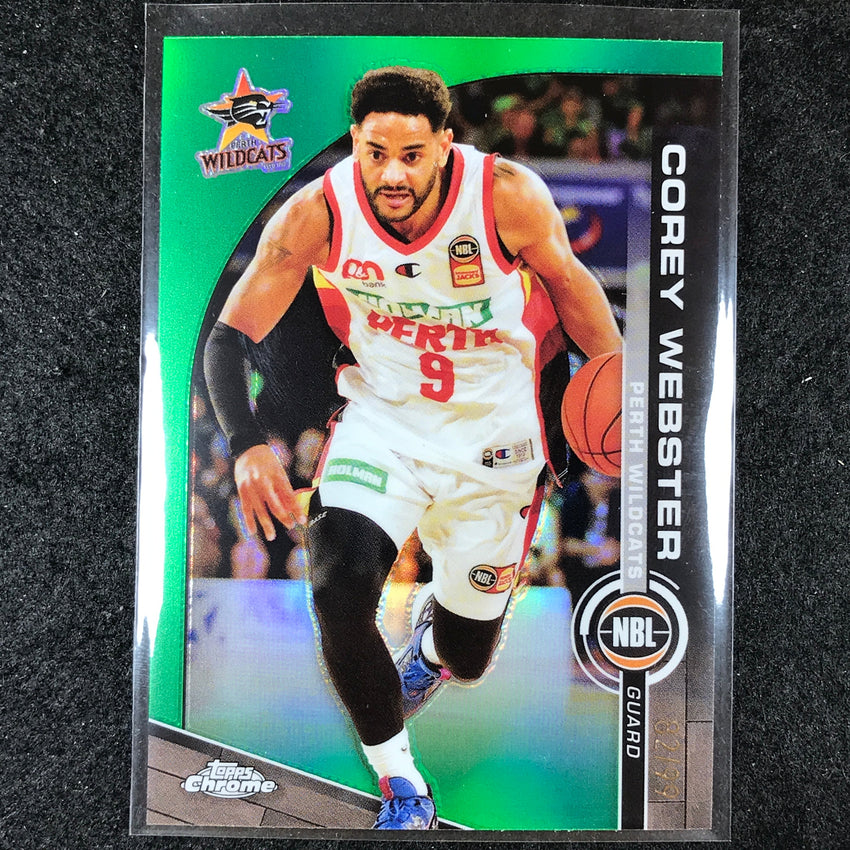 2023-24 Topps Chrome NBL COREY WEBSTER Base Green 82/99 #64