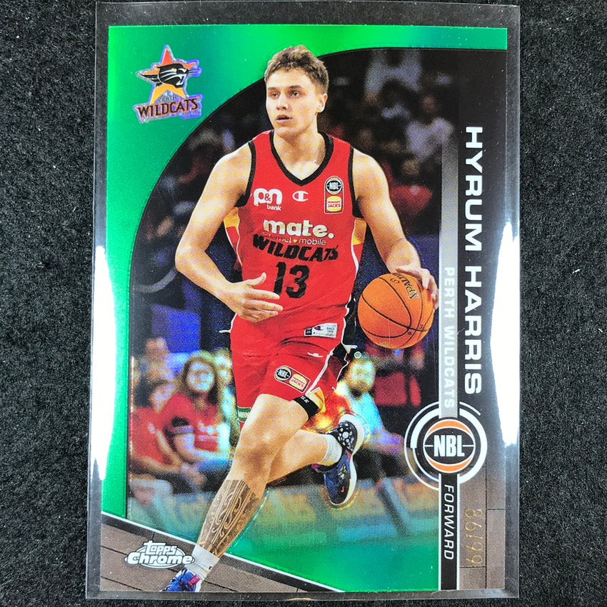 2023-24 Topps Chrome NBL HYRUM HARRIS Base Green 86/99 #66