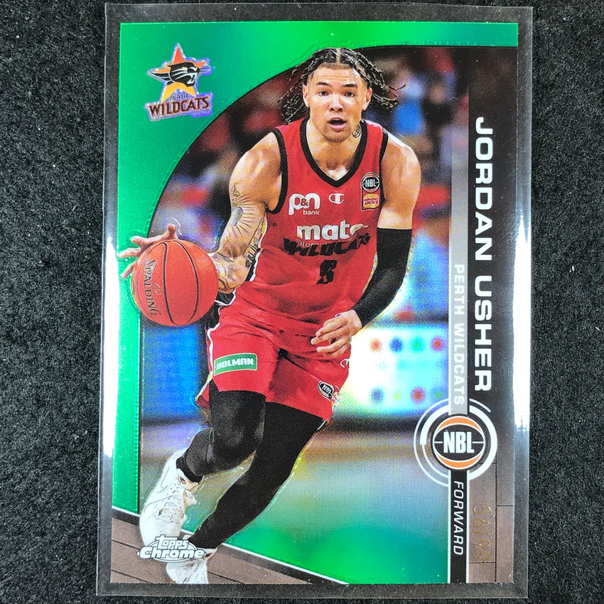 2023-24 Topps Chrome NBL JORDAN USHER Base Green 56/99 #69