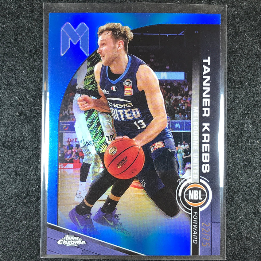 2023-24 Topps Chrome NBL TANNER KREBS Base Blue 22/75 #47