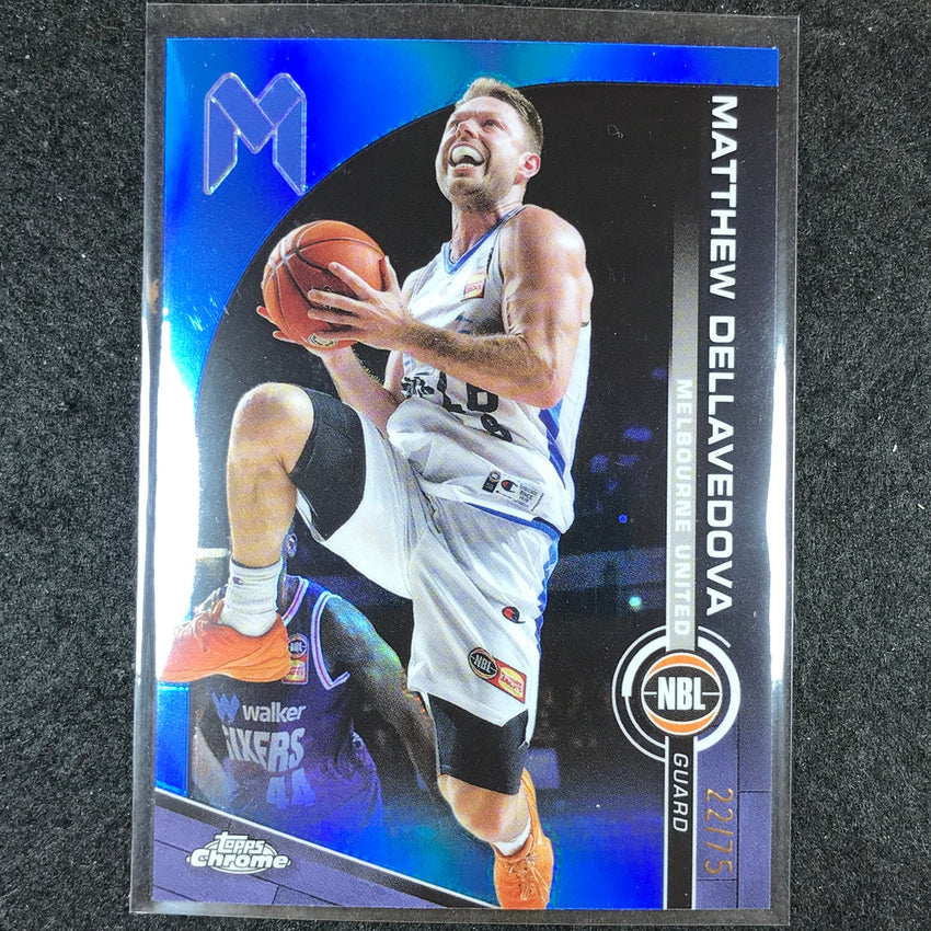 2023-24 Topps Chrome NBL MATTHEW DELLAVEDOVA Base Blue 22/75 #49