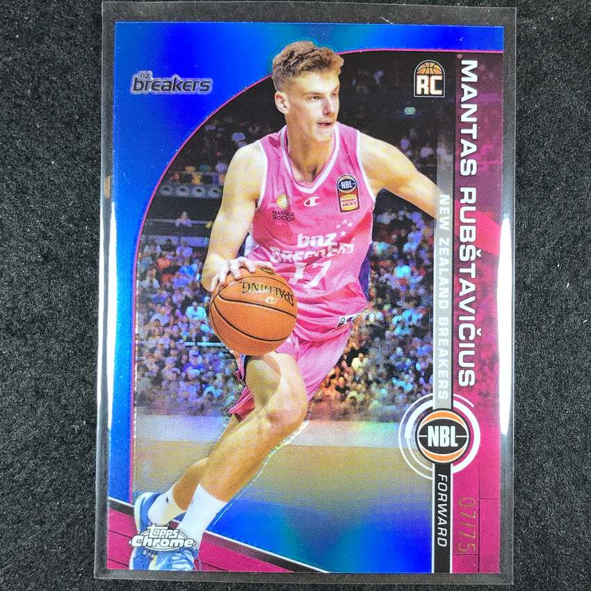 2023-24 Topps Chrome NBL MANTAS RUBSTAVICIUS Rookie Base Blue 7/75 #58