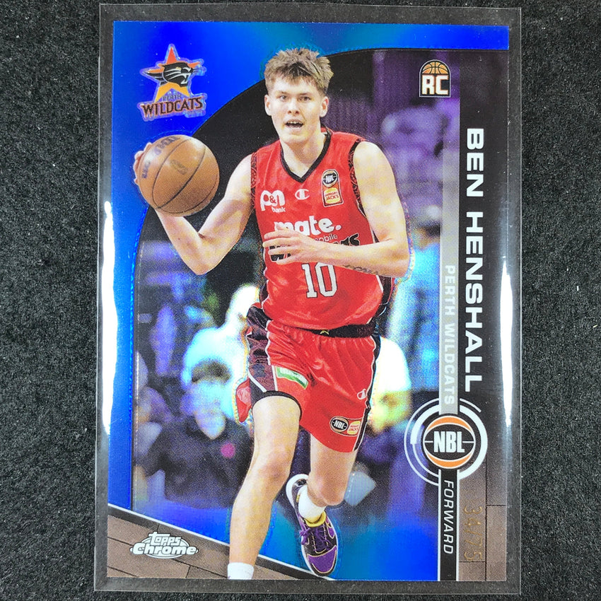 2023-24 Topps Chrome NBL BEN HENSHALL Rookie Base Blue 34/75 #62
