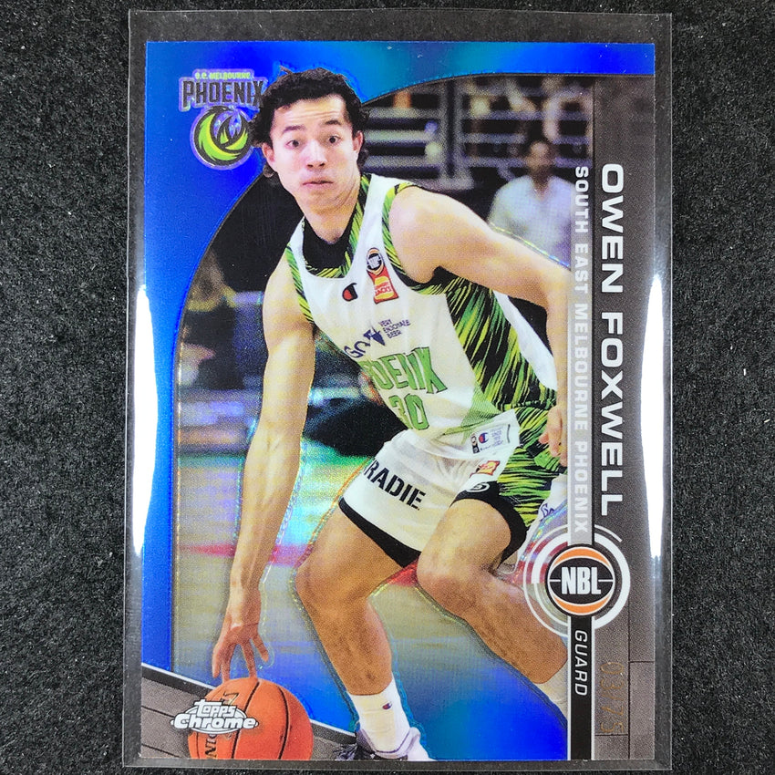 2023-24 Topps Chrome NBL OWEN FOXWELL Base Blue 3/75 #78