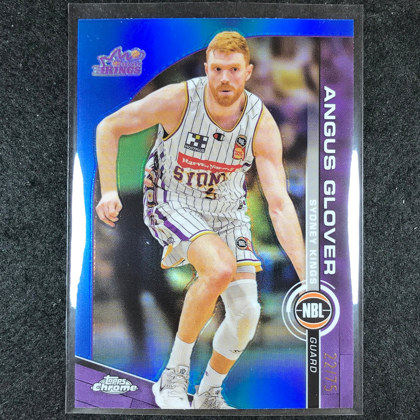 2023-24 Topps Chrome NBL ANGUS GLOVER Base Blue 22/75 #83