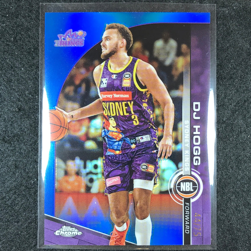 2023-24 Topps Chrome NBL DJ HOGG Base Blue 44/75 #84