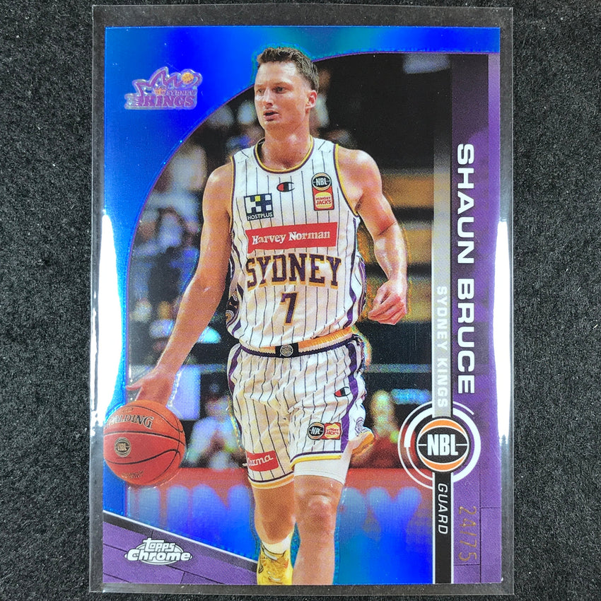2023-24 Topps Chrome NBL SHAUN BRUCE Base Blue 24/75 #90