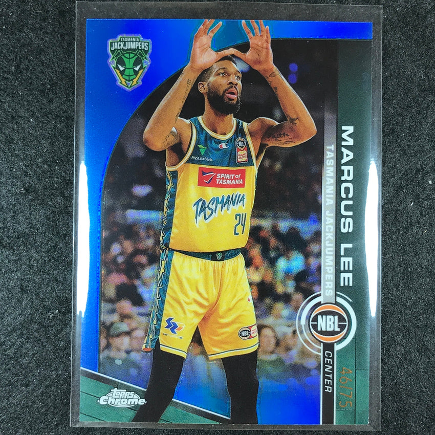 2023-24 Topps Chrome NBL MARCUS LEE Base Blue 46/75 #98