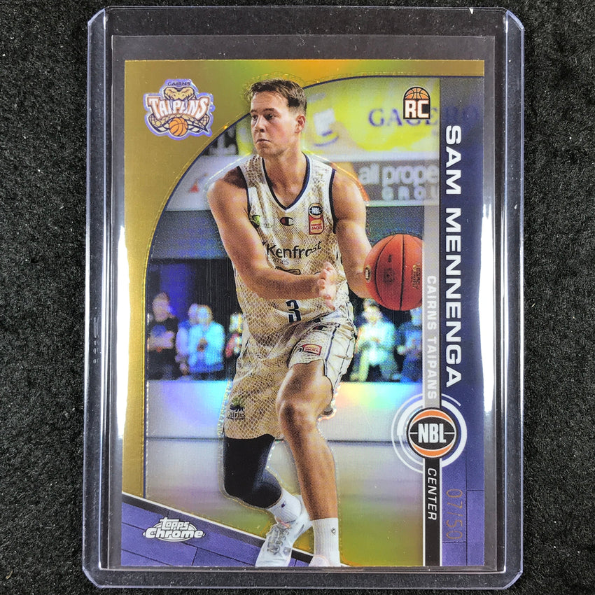 2023-24 Topps Chrome NBL SAM MENNENGA Rookie Base Gold 7/50 #27