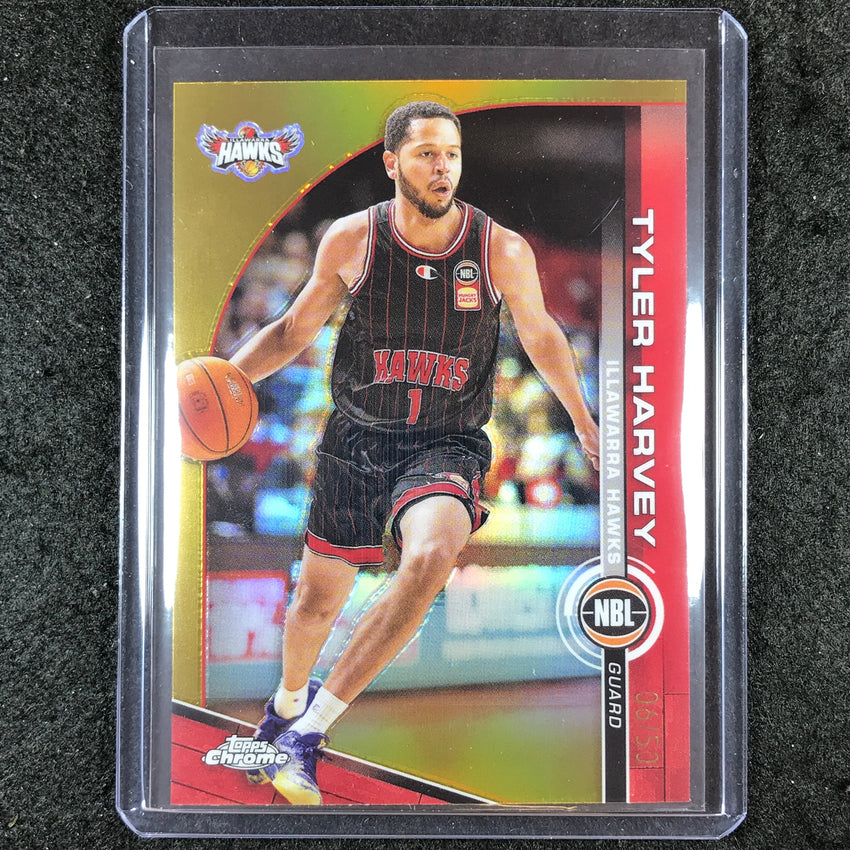 2023-24 Topps Chrome NBL TYLER HARVEY Base Gold 6/50 #38