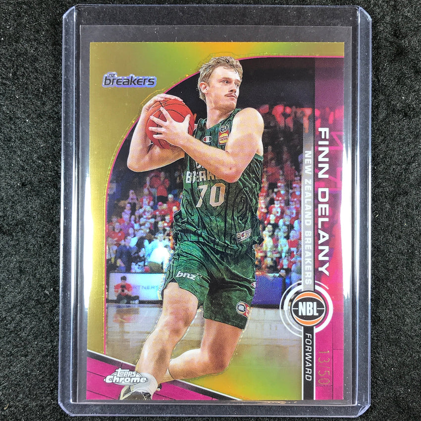 2023-24 Topps Chrome NBL FINN DELANY Base Gold 13/50 #52