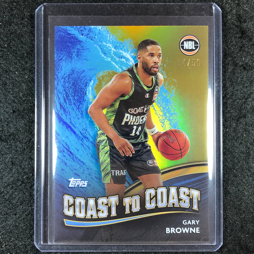 2023-24 Topps Chrome NBL GARY BROWNE Coast to Coast Gold 34/50 #22