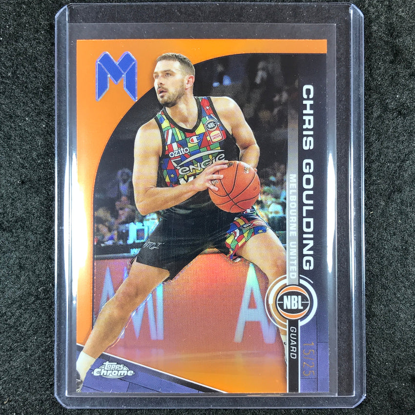 2023-24 Topps Chrome NBL CHRIS GOULDING Base Orange 15/25 #44